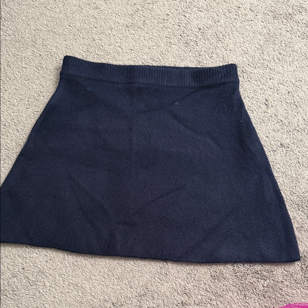 Zara Navy Knit Mini Skirt